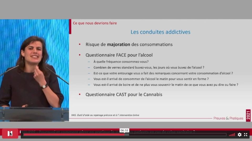 Blandine Philippe invitée Congrès de médecine juillet 2021 Pourquoi et comment gérer le stress des patients en cas de crise sanitaire ?